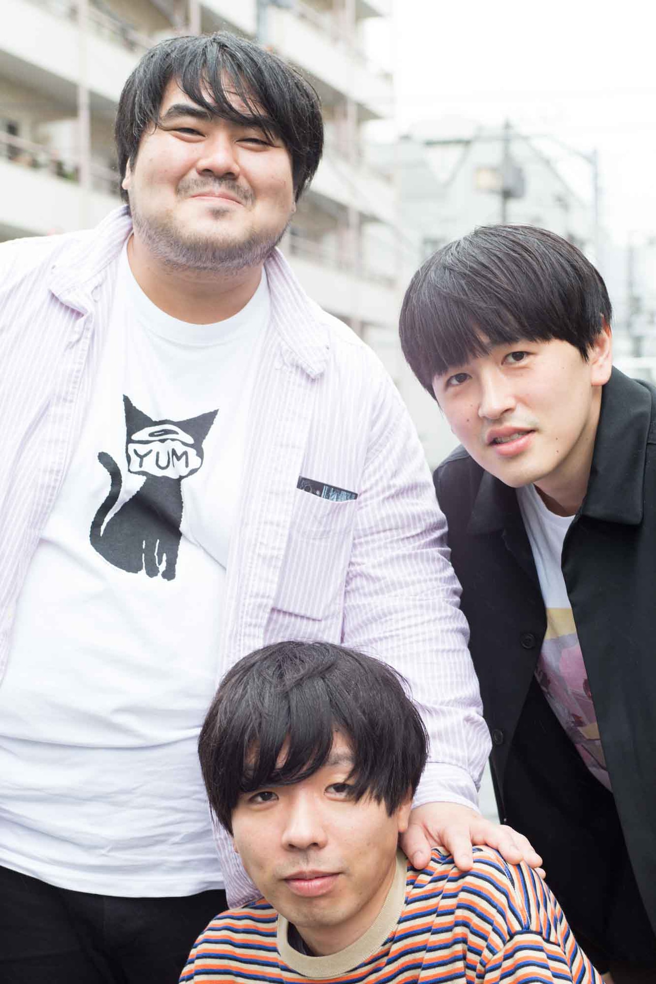 左から澤部渡、吉田靖直、川辺素。