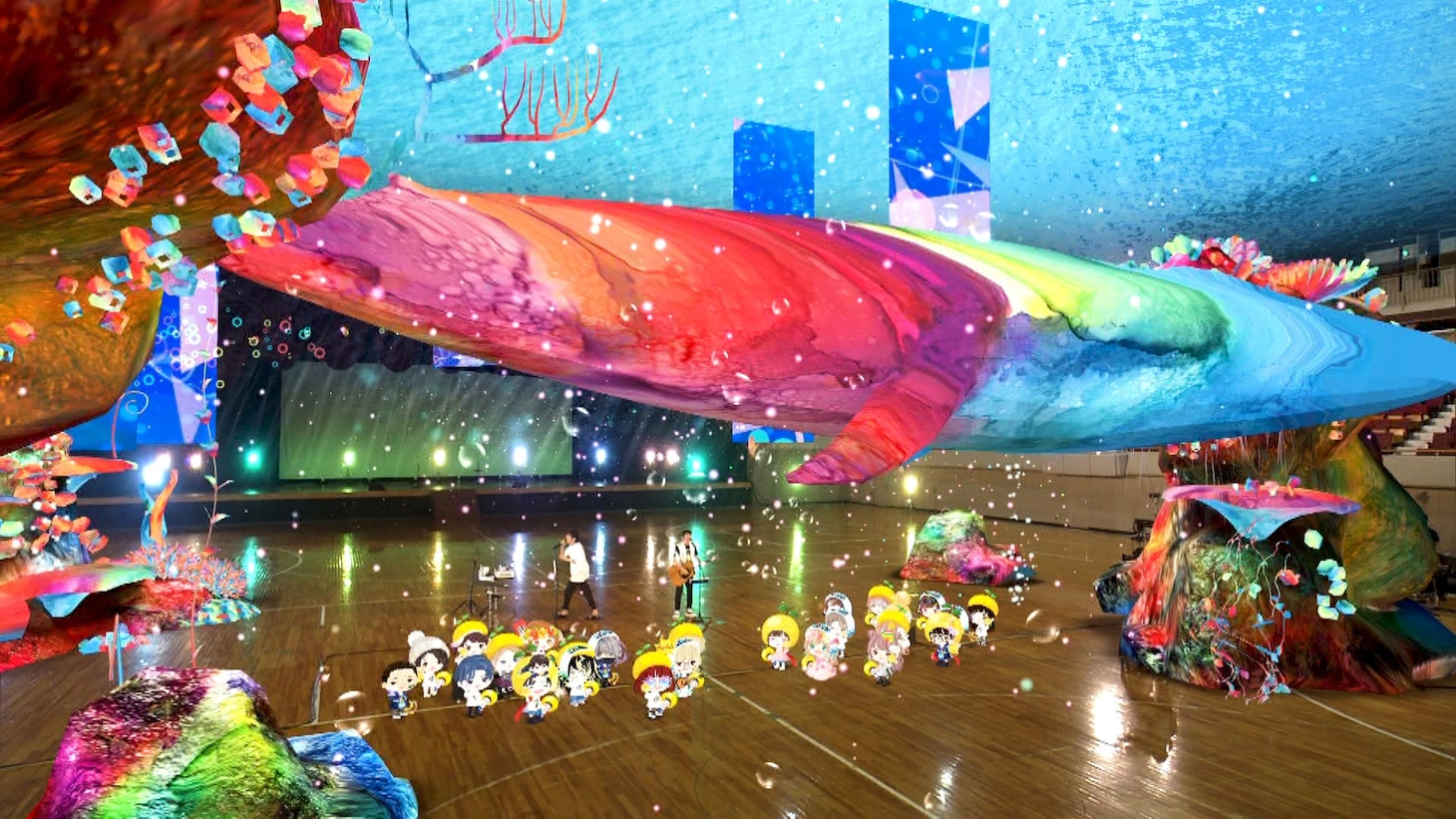 「夏色」の歌唱シーン。（写真提供：TOY'S FACTORY）