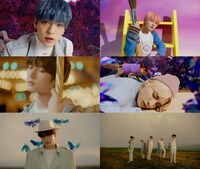 TOMORROW X TOGETHER「Blue Hour」ミュージックビデオの場面カット一覧。(c)Big Hit Entertainment
