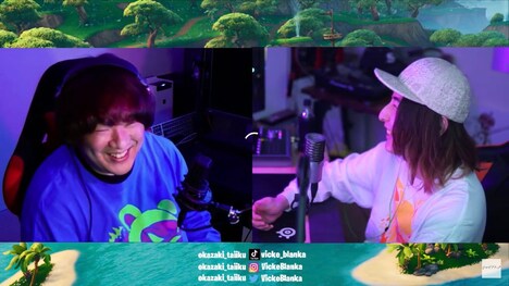 左から岡崎体育、ビッケブランカ。