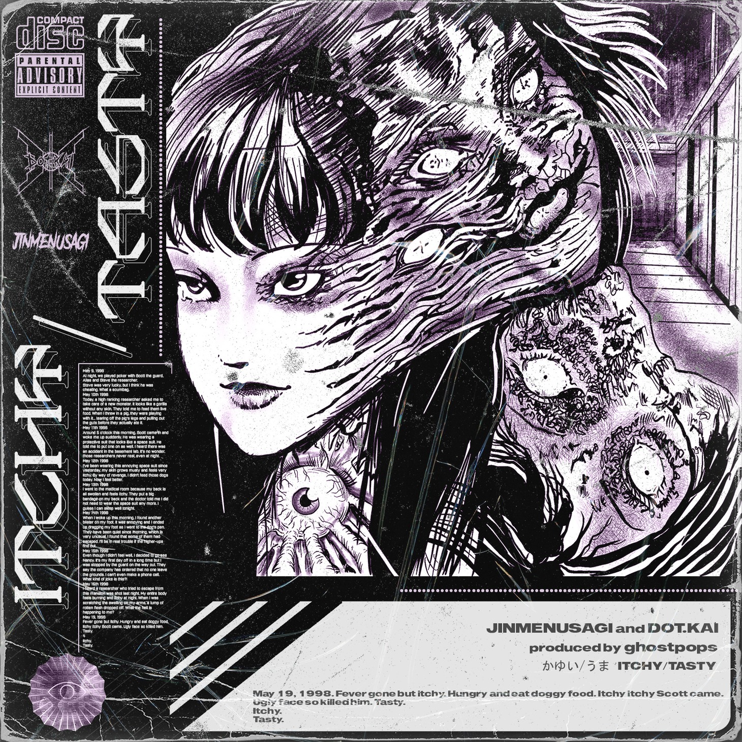 Jinmenusagi×DOT.KAI「Itchy / Tasty」配信ジャケット
