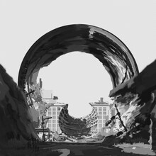 ずっと真夜中でいいのに。「暗く黒く」配信ジャケット