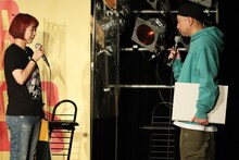 左から椿鬼奴、レイザーラモンRG。