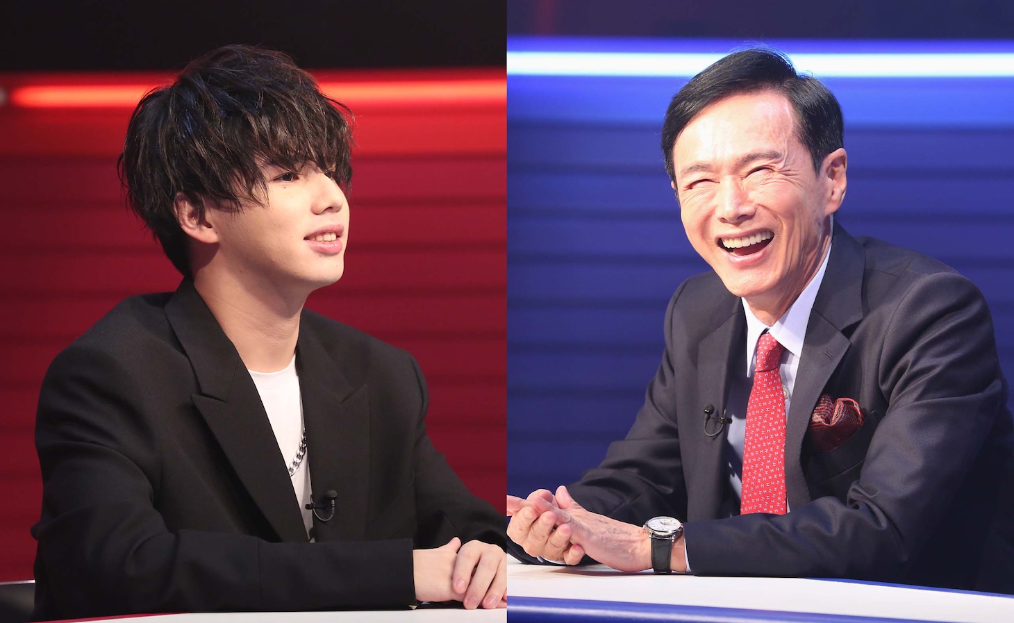 人気画像1位は「甲本ヒロトと菅田将暉が松本人志＆中居正広に見守られながら対談、森進一とマイファスHiroの親子共演も」より、MY FIRST STORYのHiro（Vo）と森進一。(c)フジテレビ