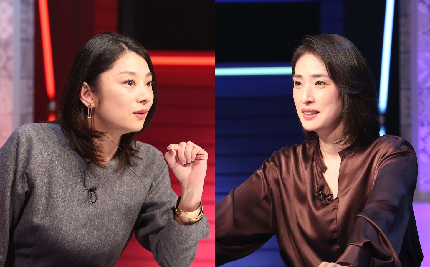 人気画像6位は「甲本ヒロトと菅田将暉が松本人志＆中居正広に見守られながら対談、森進一とマイファスHiroの親子共演も」より、小池栄子と天海祐希。(c)フジテレビ