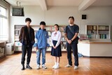 左からSano ibuki、寄川歌太、木下渓、大庭功睦監督。