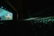 聖飢魔II「ヴィデオ黒ミサ＆生トークツアー『特別給付悪魔』」の様子。