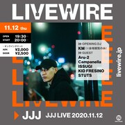 「JJJ LIVE 2020.11.12 at 恵比寿LIQUIDROOM」告知ビジュアル