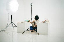 後藤まりこアコースティックviolence POP「明日の糧」ミュージックビデオの撮影風景。