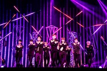 「JO1 1stアルバム『The STAR』リリース記念 ショーケースオンライン生配信イベント」の様子。