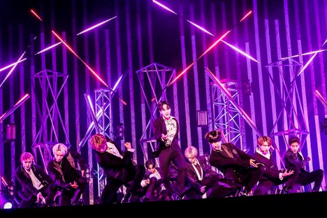 「JO1 1stアルバム『The STAR』リリース記念 ショーケースオンライン生配信イベント」の様子。