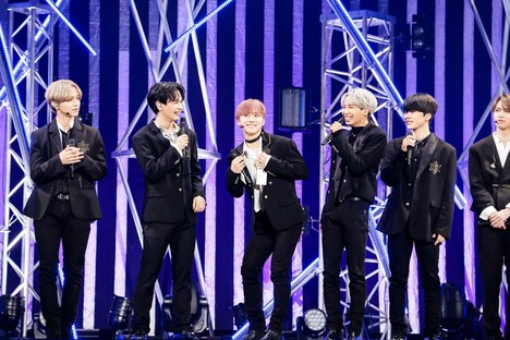 「JO1 1stアルバム『The STAR』リリース記念 ショーケースオンライン生配信イベント」の様子。