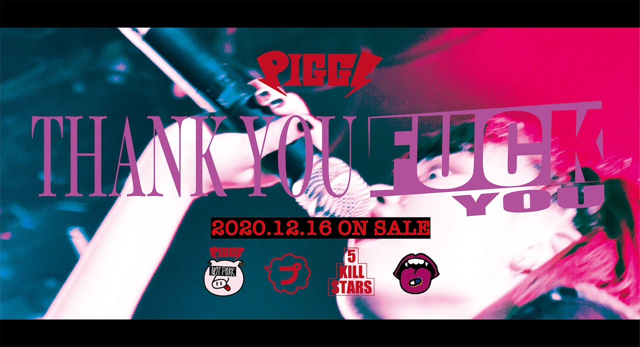 PIGGS新曲「THANK YOU FUCK YOU」と新作ジャケ公開、徒歩ツアーは14日目で大阪入り