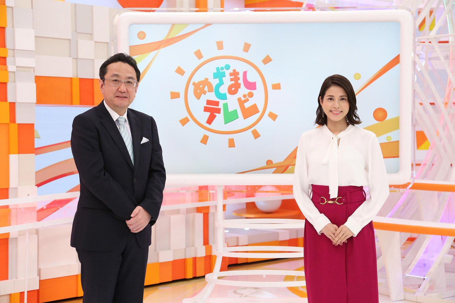 左から三宅正治アナウンサー、永島優美アナウンサー。 (c)フジテレビ