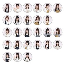 「櫻坂46カフェ」グッズの缶バッジ。