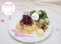 「櫻坂46カフェ」チーズクリームパスタと櫻プチデリセット
