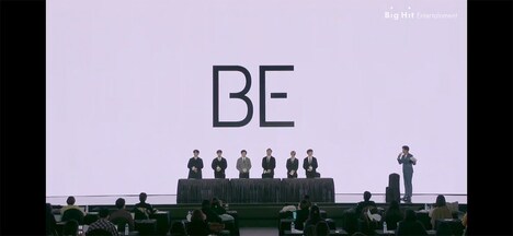 BTS「BE」グローバルプレスカンファレンスの様子。（YouTube「BANGTANTV」より）