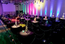 「HOTEI 40th Anniversary Guitar Exhibition“時代を奏でた40本の愛機たち”」の様子。