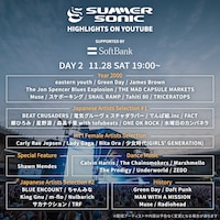 「Summer Sonic Highlights on YouTube」DAY2告知ビジュアル