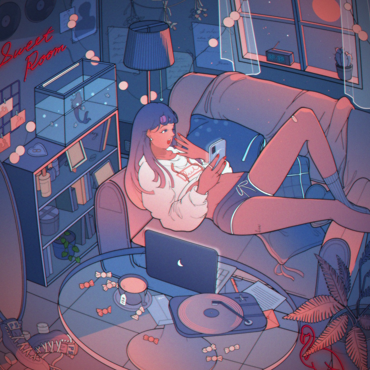 Saint Vega「Pink Moon & Sweet Room」配信ジャケット