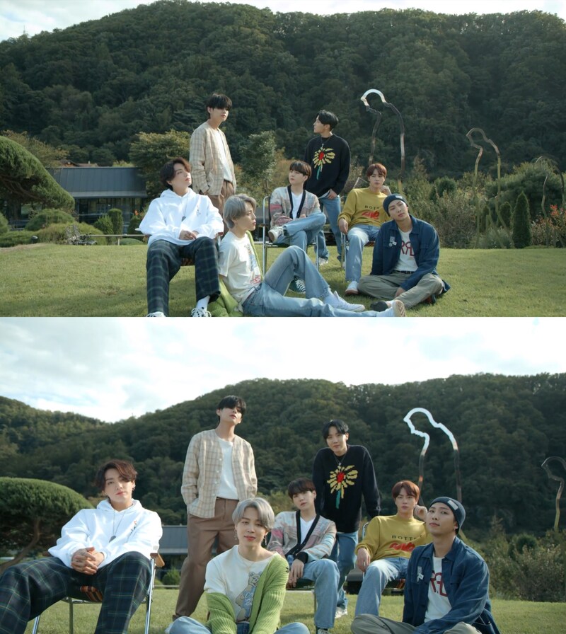 BTS「Life Goes On」ミュージックビデオの“in the forest”バージョン場面カット。（Photo by Big Hit Entertainment）