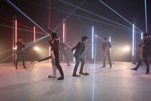 東京スカパラダイスオーケストラ「ALMIGHTY～仮面の約束 feat.川上洋平」ミュージックビデオのメイキングカット。(c)2020 石森プロ・テレビ朝日・ADK EM・東映