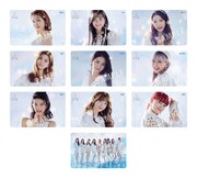 タワーレコードでNiziU「Step and a step」を購入した人に先着配布されるトレカのデザイン。