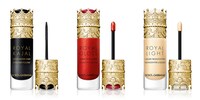 ドルチェ＆ガッバーナ ビューティのアイテム。左から「ロイヤルカジャール アイパウダーライナー」「 ロイヤルグロス シャインリッププランパー」「ロイヤルライト リキッドハイライター」。