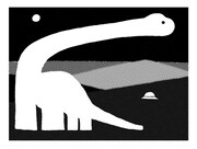 「なつめともゆき＜きょうりゅう＞展」作品の一部。