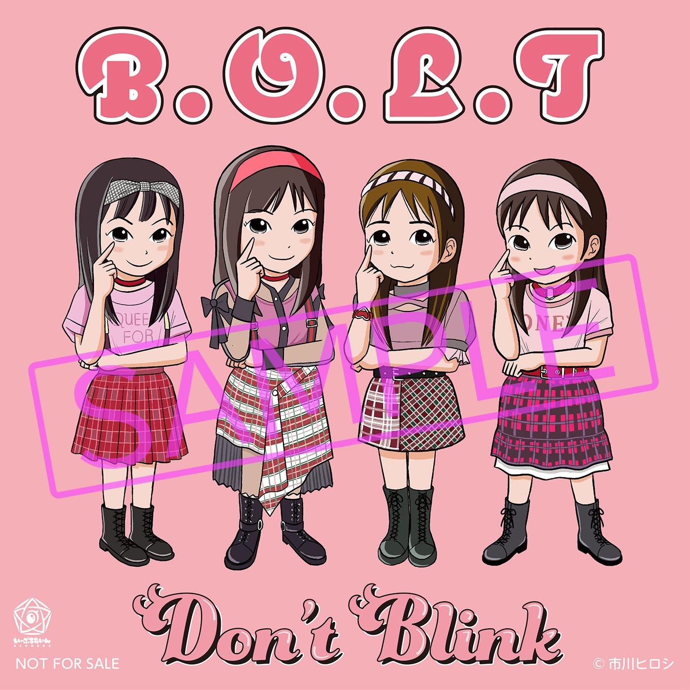 市川ヒロシ描き下ろし「Don't Blink」アナザージャケット風ポストカード
