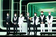 「2020 Mnet ASIAN MUSIC AWARDS (MAMA)」で受賞の喜びを語るWayV。(c)CJ ENM Co., Ltd, All Rights Reserved.