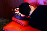 寿司桶クッションの使用例。