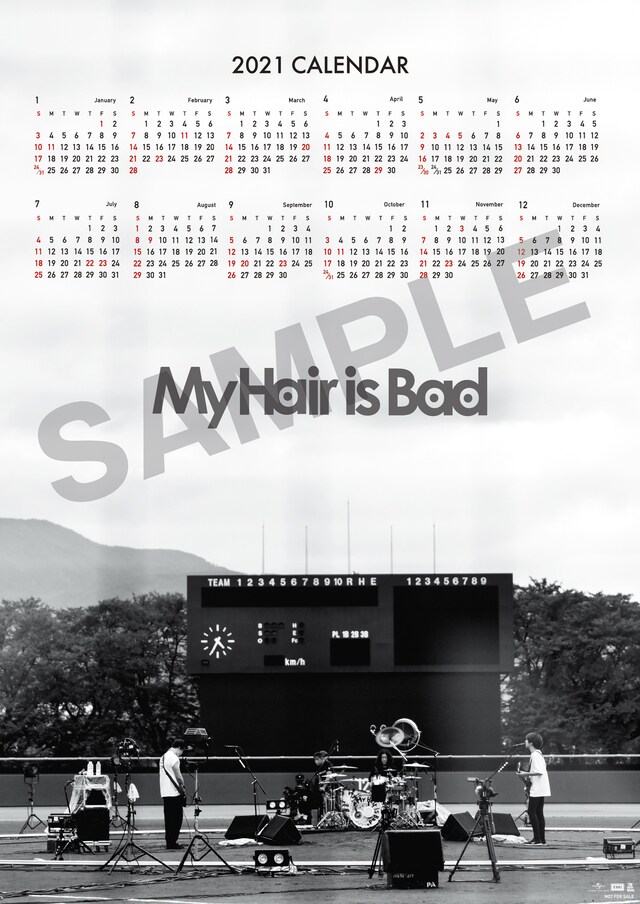 My Hair is Bad「life」先着特典のポスターカレンダー。