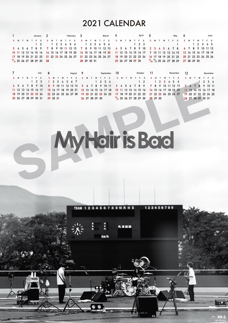My Hair is Bad「life」先着特典のポスターカレンダー。