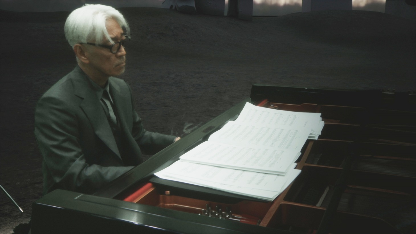 「Ryuichi Sakamoto: Playing the Piano 12122020」の配信画面。
