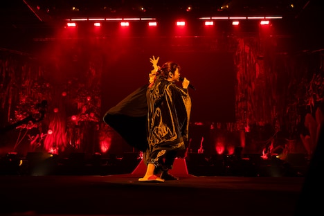 「冒険隊 〜森の勇者〜」を歌う眉村ちあき。