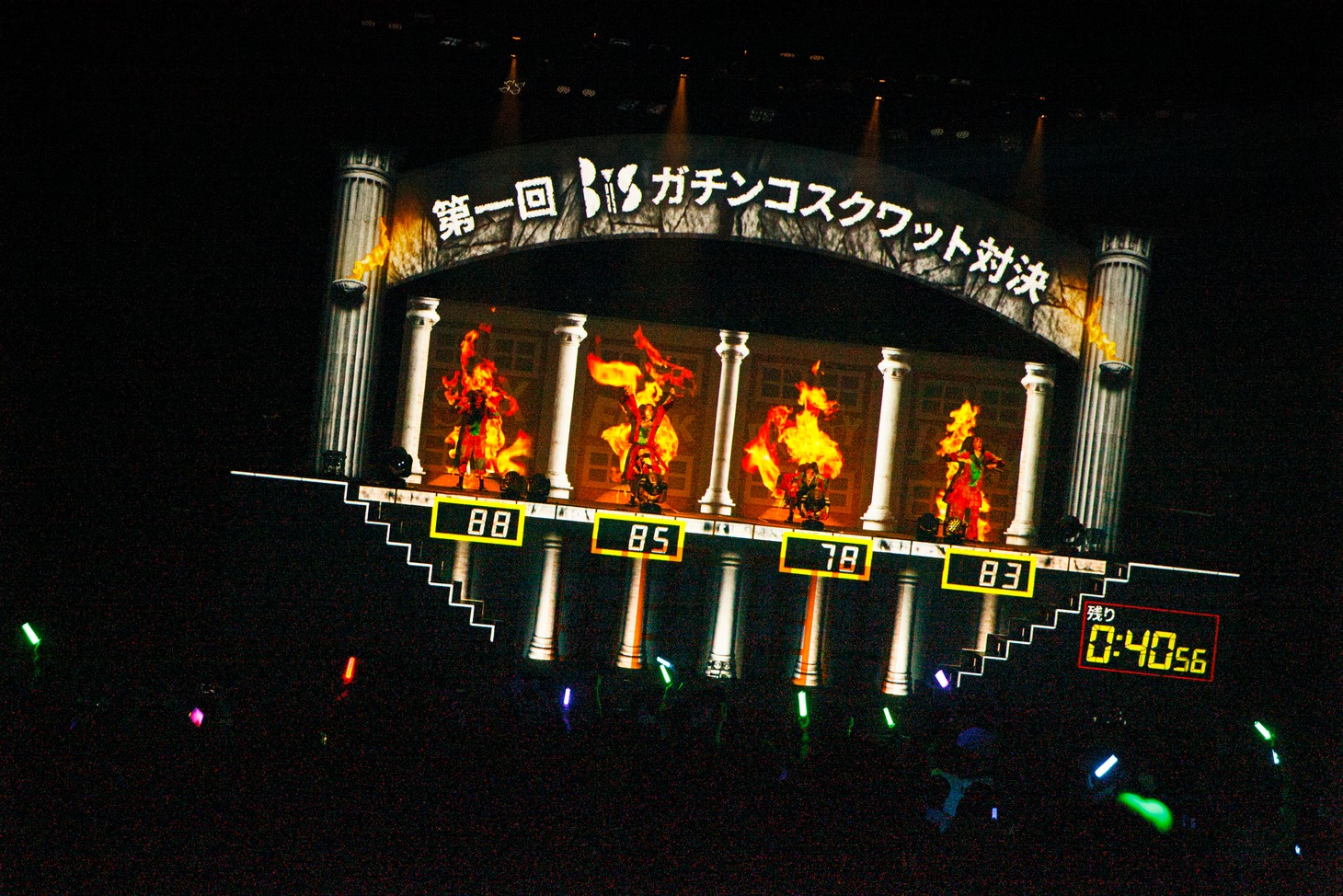 「第1回 BiSガチンコスクワット対決」の様子。（Photo by sotobayashi kenta）