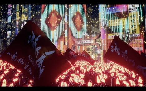 「一番歌」パフォーマンス中の観客の様子。