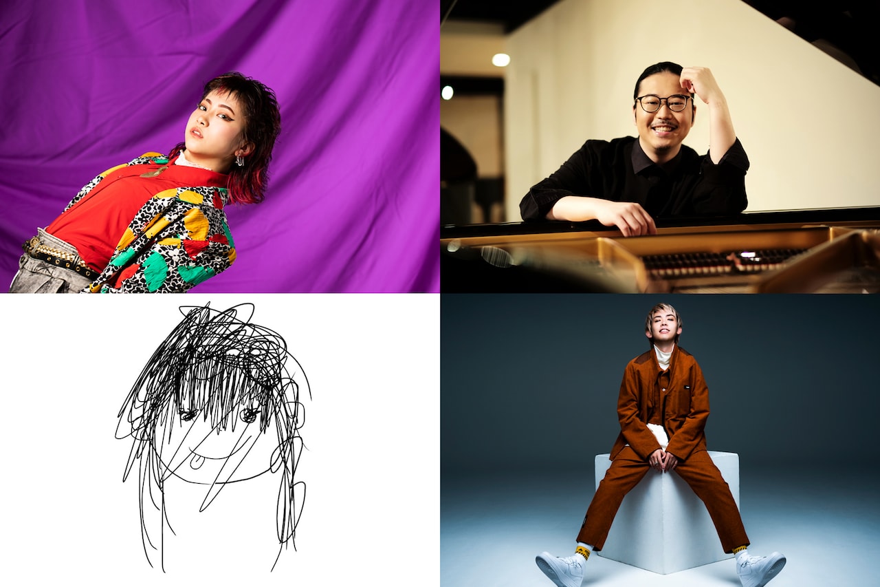 上段左からDoul、反田恭平、下段左からりりあ。、SALU。