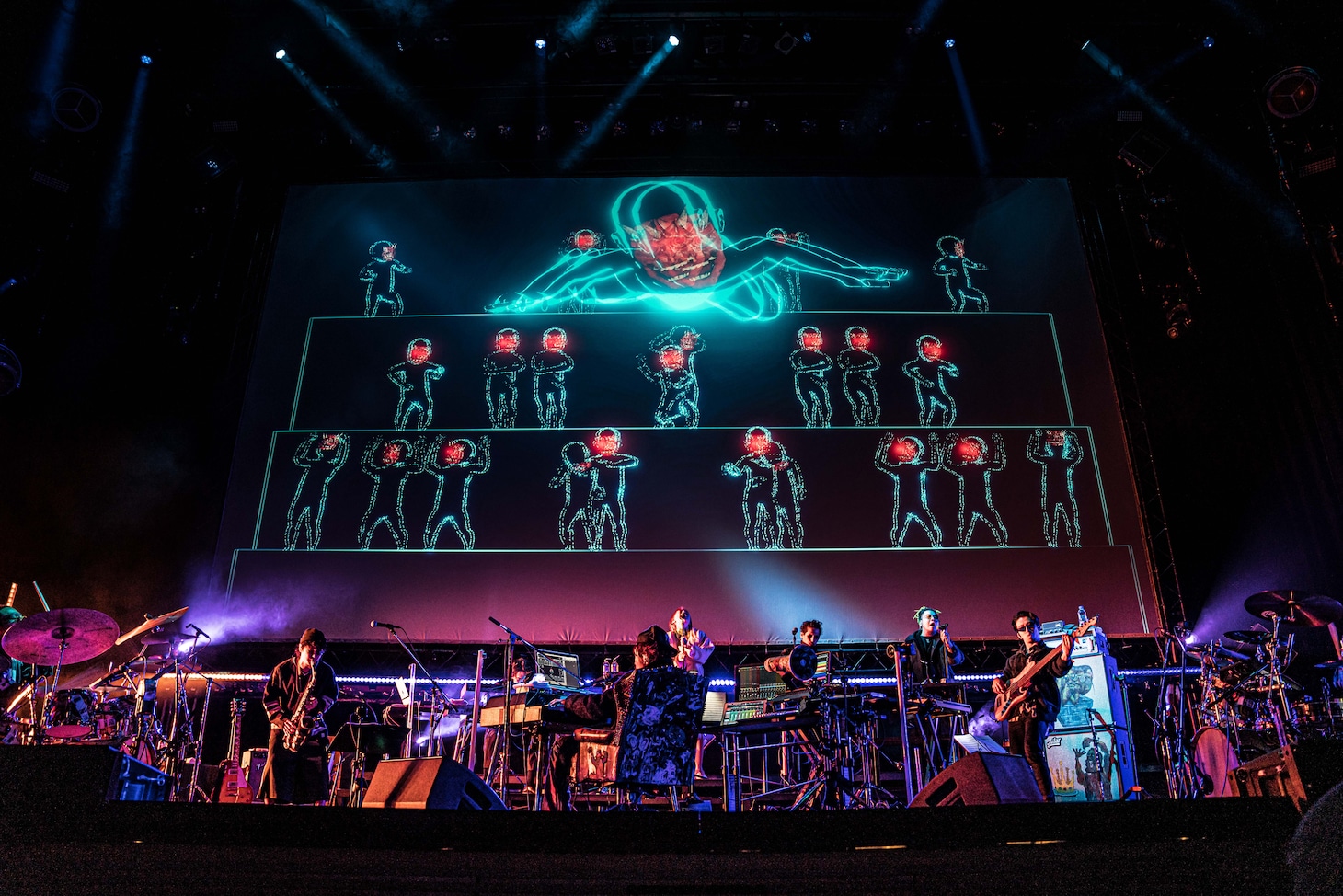 「millennium parade 3D LIVE 2020」の様子。（Photo by Kosuke Ito）