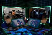 「ヒャダ×体育のワンルーム☆ミュージック」MCバーチャルイメージ。（写真提供：NHK）