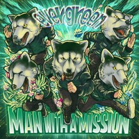MAN WITH A MISSIONの最新曲「evergreen」の配信ジャケット。