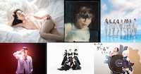 左上から時計回りに福田明日香、米津玄師、NiziU、のっち（Perfume）、豆柴の大群、三浦春馬。