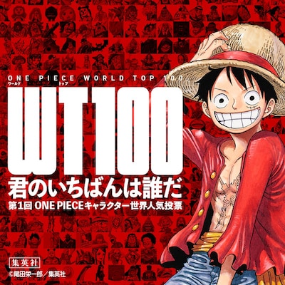 「第1回 ONE PIECEキャラクター世界人気投票 WT100」告知ビジュアル (c)尾田栄一郎／集英社