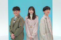左から飯尾和樹（ずん）、高橋ひかる、DJ 松永（Creepy Nuts）。(c)MBS