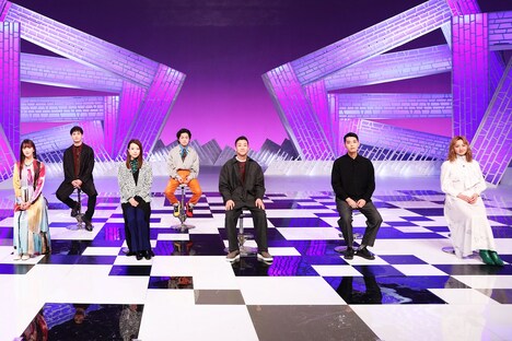 左から緑黄色社会、瑛人、折坂悠太、鈴木瑛美子。(c)フジテレビ