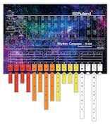 「エイト・オー・エイト - 声と手拍子で遊ぶリズム絵本 -」付録の“紙製TR-808”。