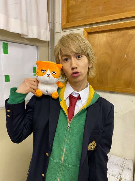 末吉9太郎とふてニャン。