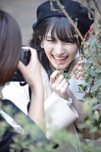 菅田愛貴オリジナルフォトブックの撮影風景。