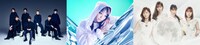 左からKis-My-Ft2、きゃりーぱみゅぱみゅ、ももいろクローバーZ。
